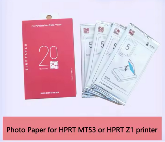 🖼️ Papier Photo Original HPRT MT53 – Format 2x3 pouces avec Dos Collant