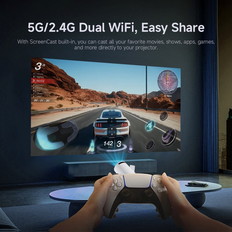 🎥 Mini Projecteur 300 Ultra LCD – Android 13 | Wi-Fi 5G | Bluetooth | Projection 230°