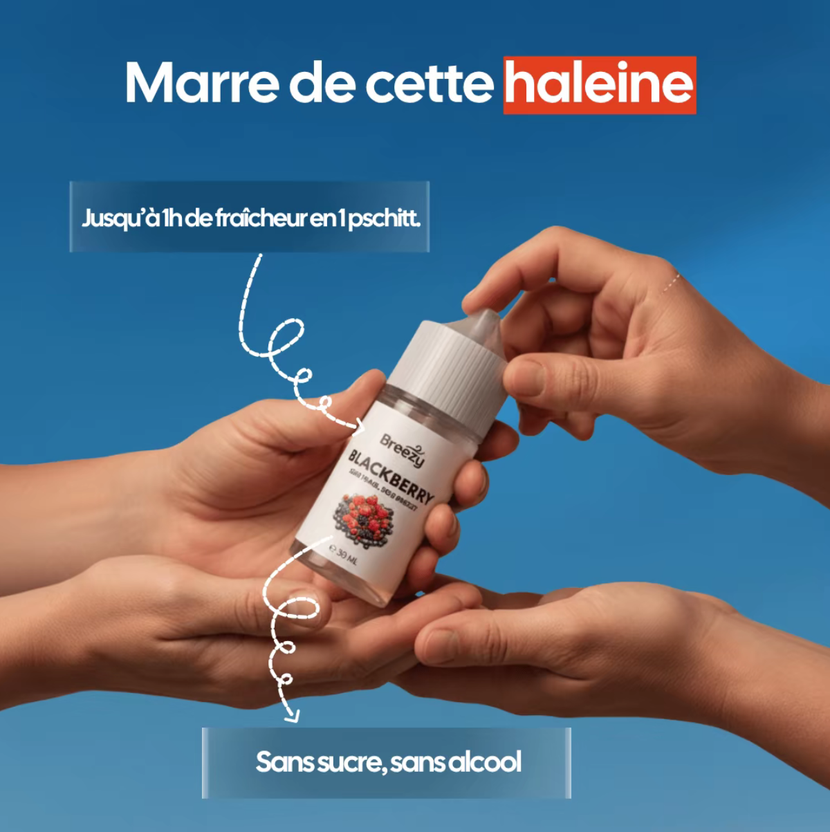 Spray Breezy Haleine Fraîche Instantanée – Fraîcheur aromatisé Longue Durée